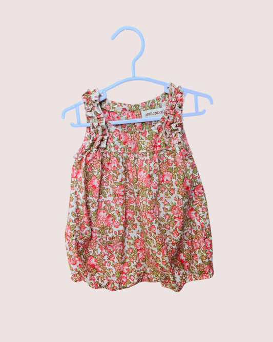 April Cornell floral bubble romper 0-6m