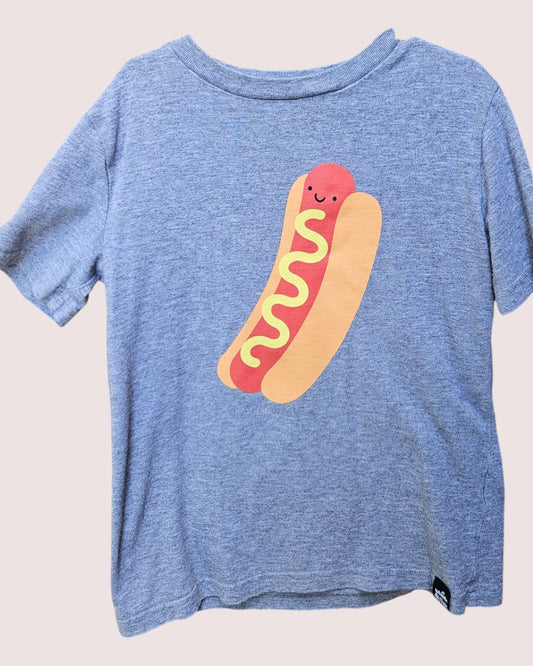 Whistle and Flute hot dog tee 5-6Y