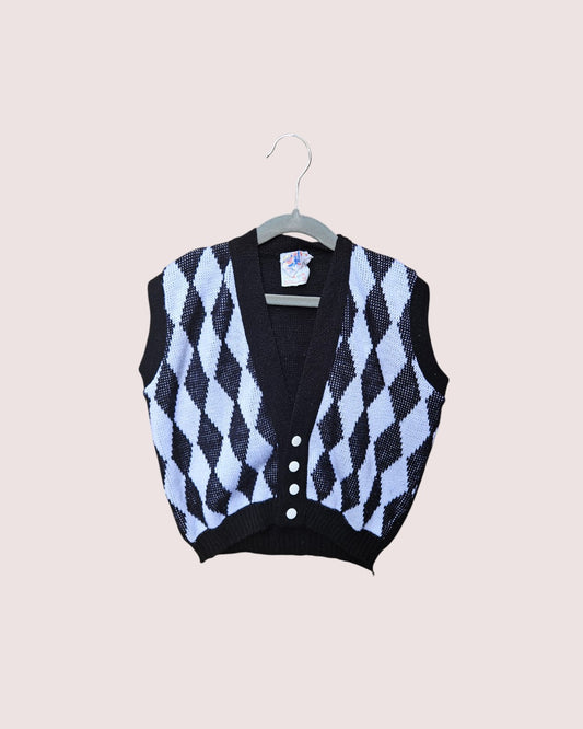 Vintage acrylic knit sweater vest Tagged 6X