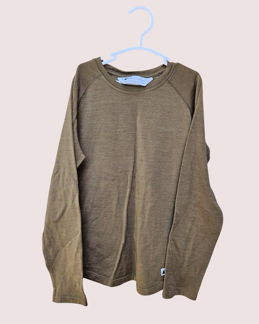 MEC merino wool blend base layer set -olive green 8-10Y