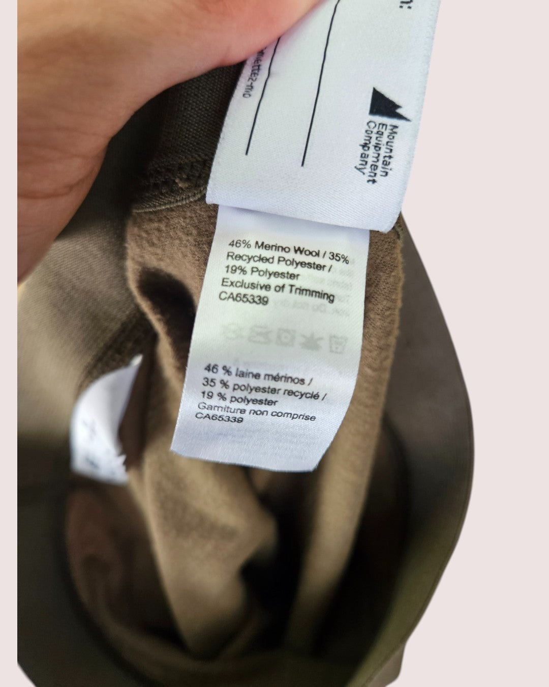 MEC merino wool blend base layer set -olive green 8-10Y