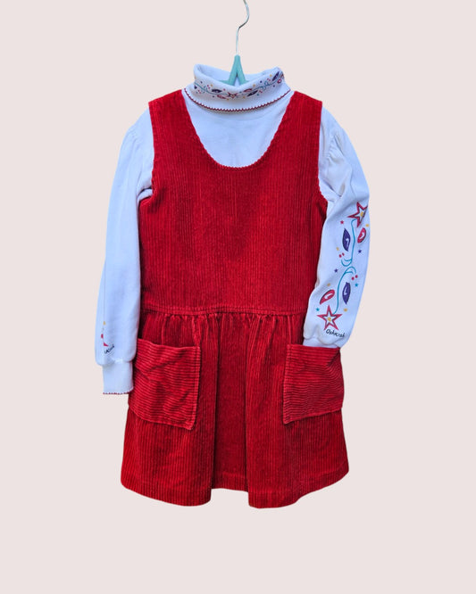 Vintage Puffins corduroy dress Size 6Y