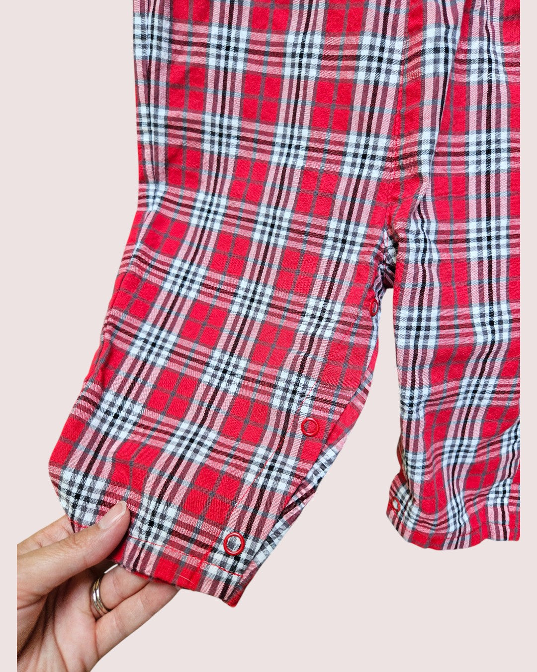 Plaid overalls 6-9M