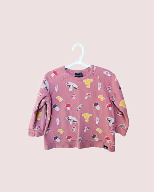 Whistle and Flute mushrooms crewneck Size 3-4