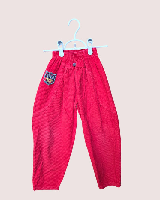 Vintage Banana Split red cord bubble pants Size 6
