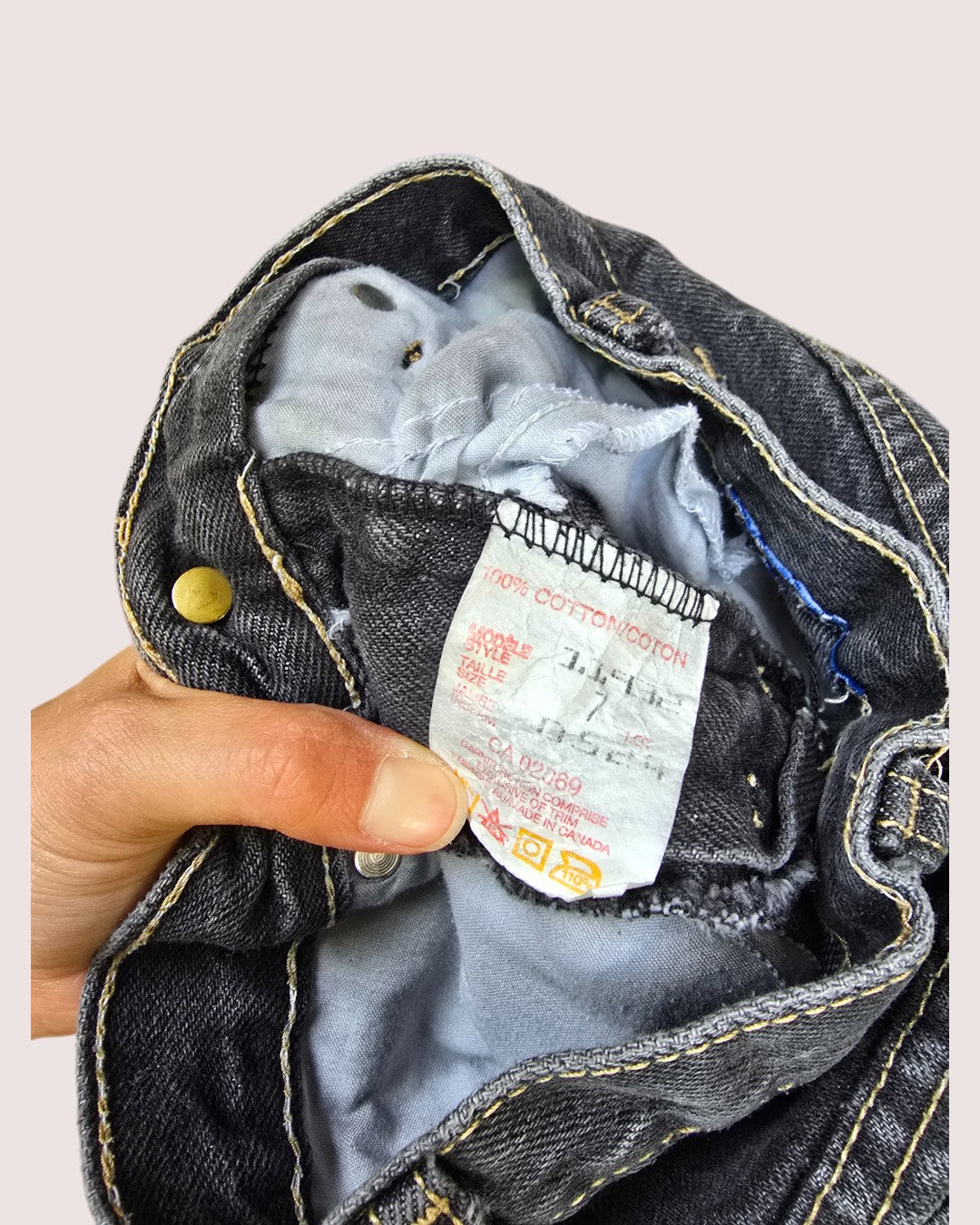Vintage black denim jeans Size 7