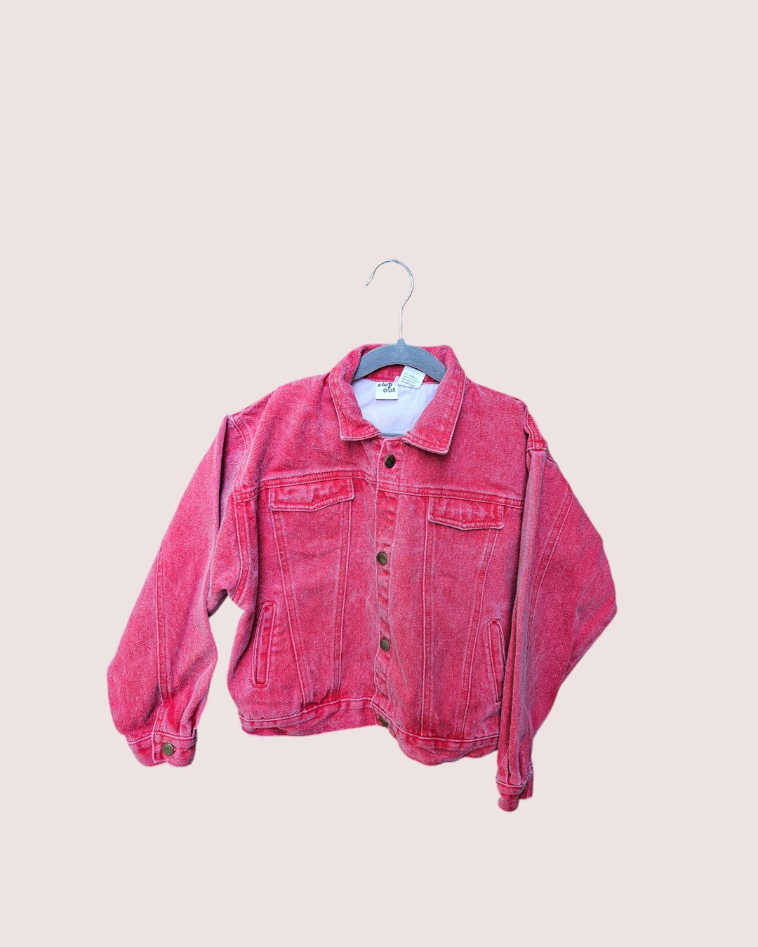 Vintage red denim jeans and matching jacket Size 6-8
