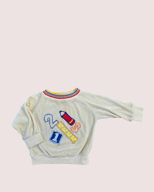 Vintage velour sweater Tagged 12m