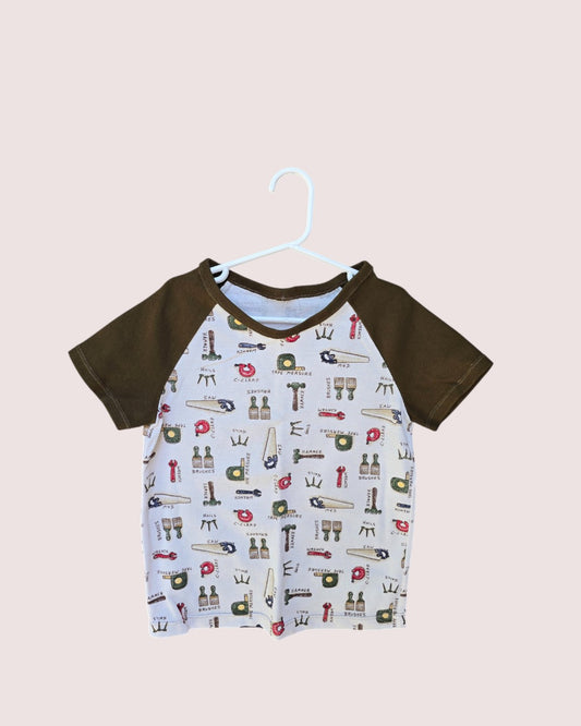 Handmade raglan shirt 6Y