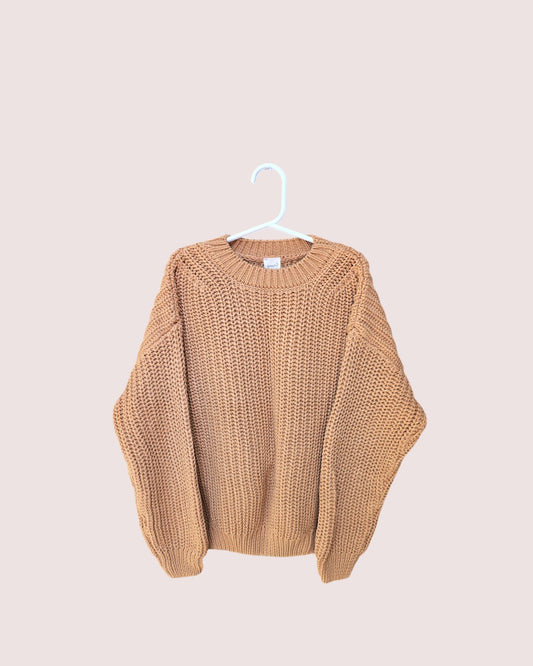Goumi kids organic cotton knit sweater 5-6t but fit super oversized