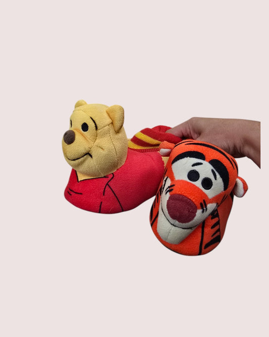 Disney Pooh and Tigger mismatched slippers US size 9-10