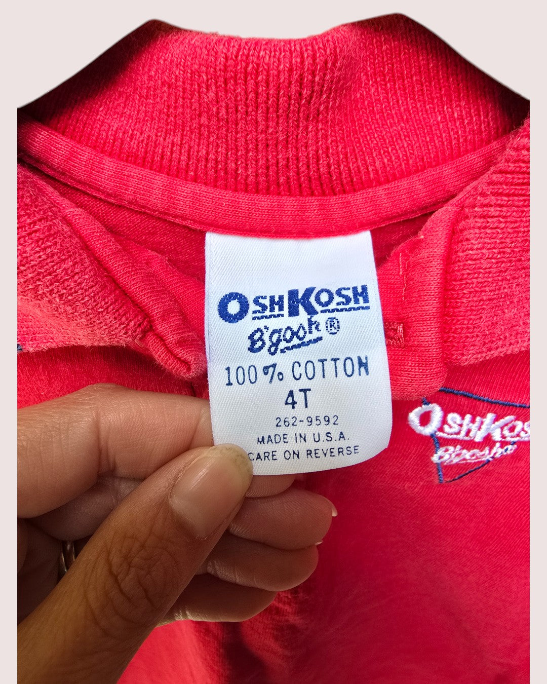 Vintage Oshkosh long sleeve polo tagged 4