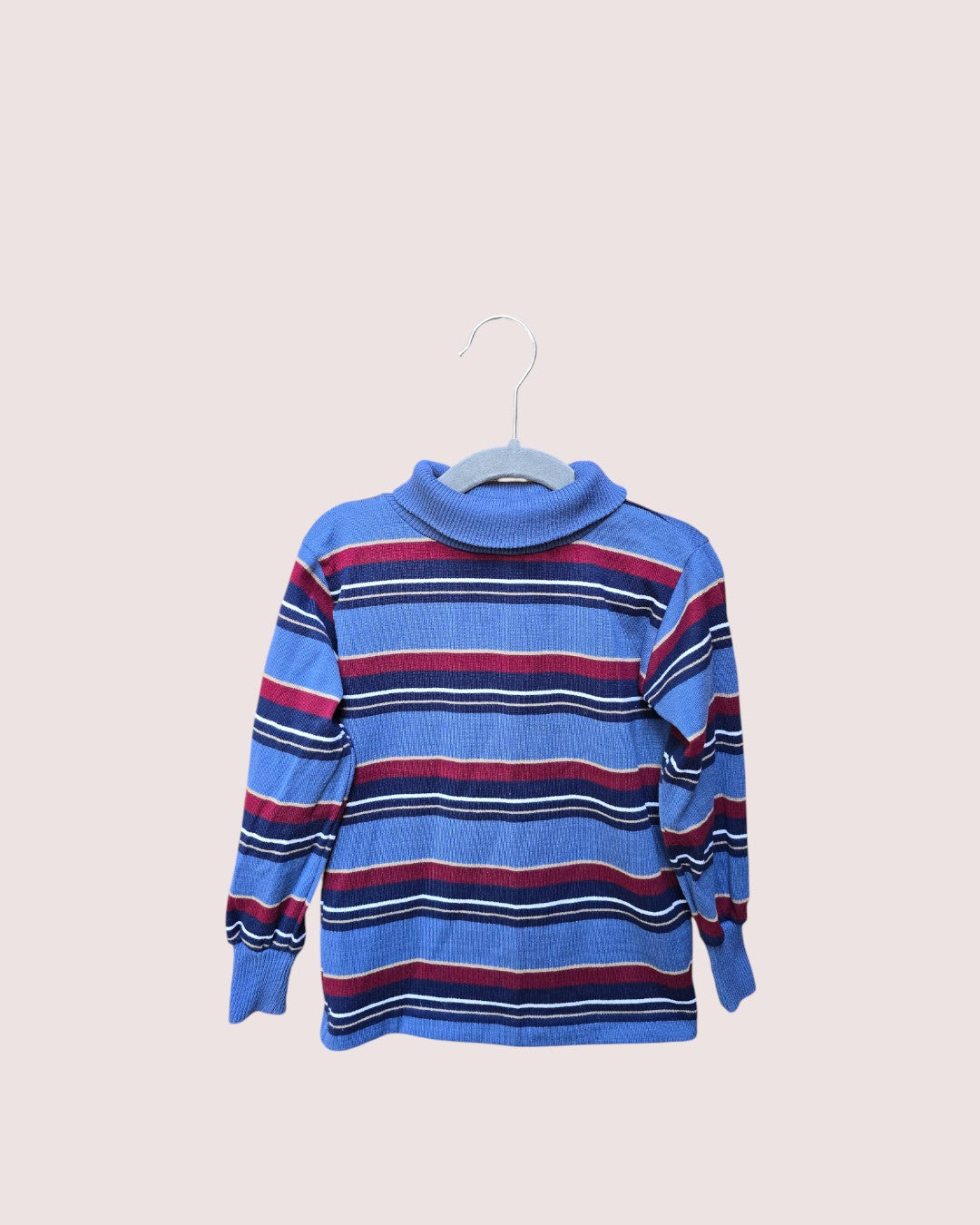 Vintage Health Text striped turtleneck Size 6, best fit 4-5T