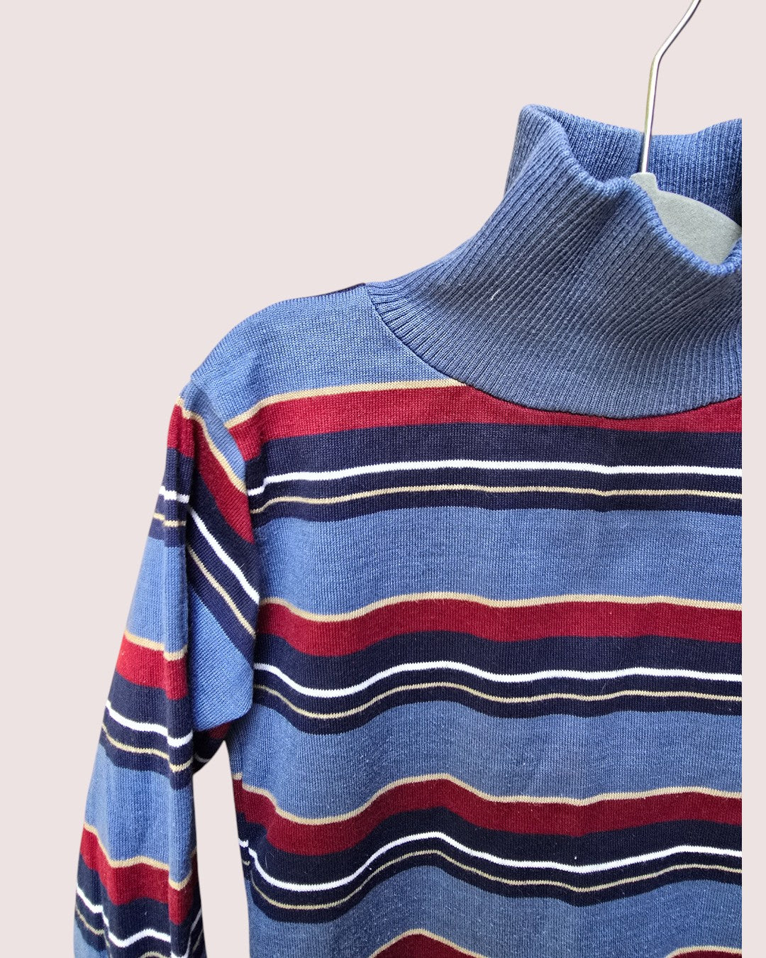 Vintage Health Text striped turtleneck Size 6, best fit 4-5T