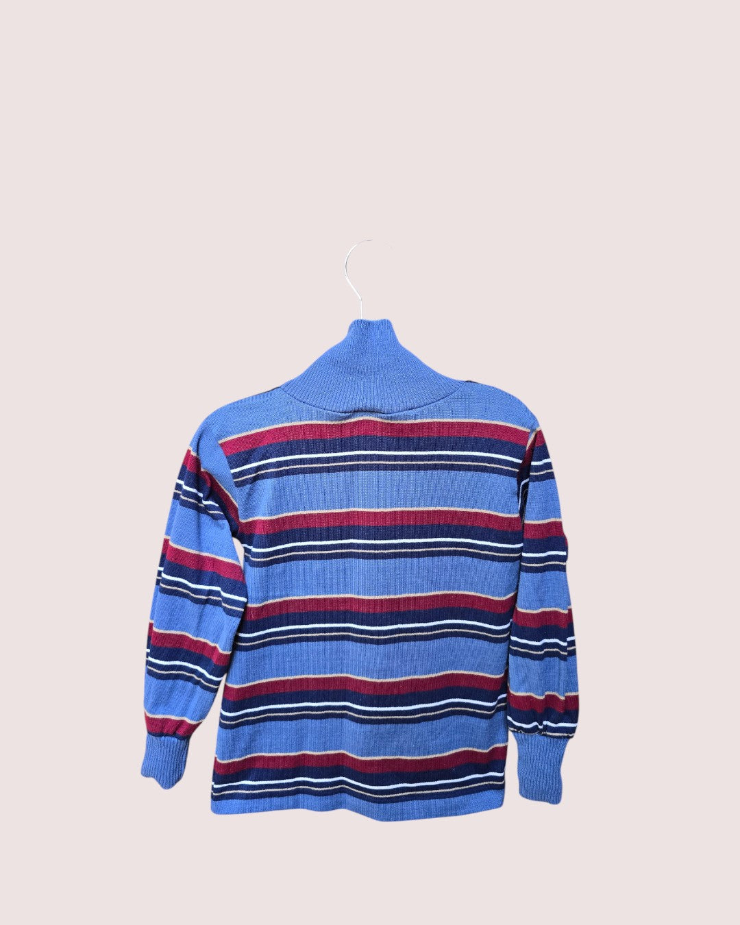 Vintage Health Text striped turtleneck Size 6, best fit 4-5T