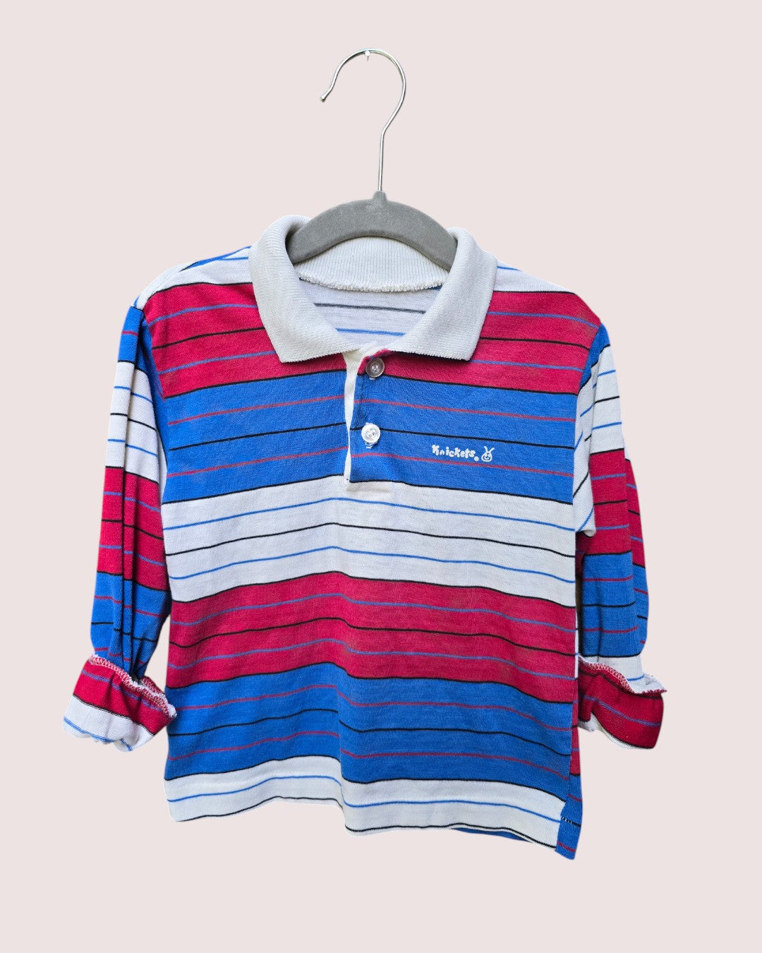 Vintage Krickets striped long sleeve polo No size tag, fits like 4-5T