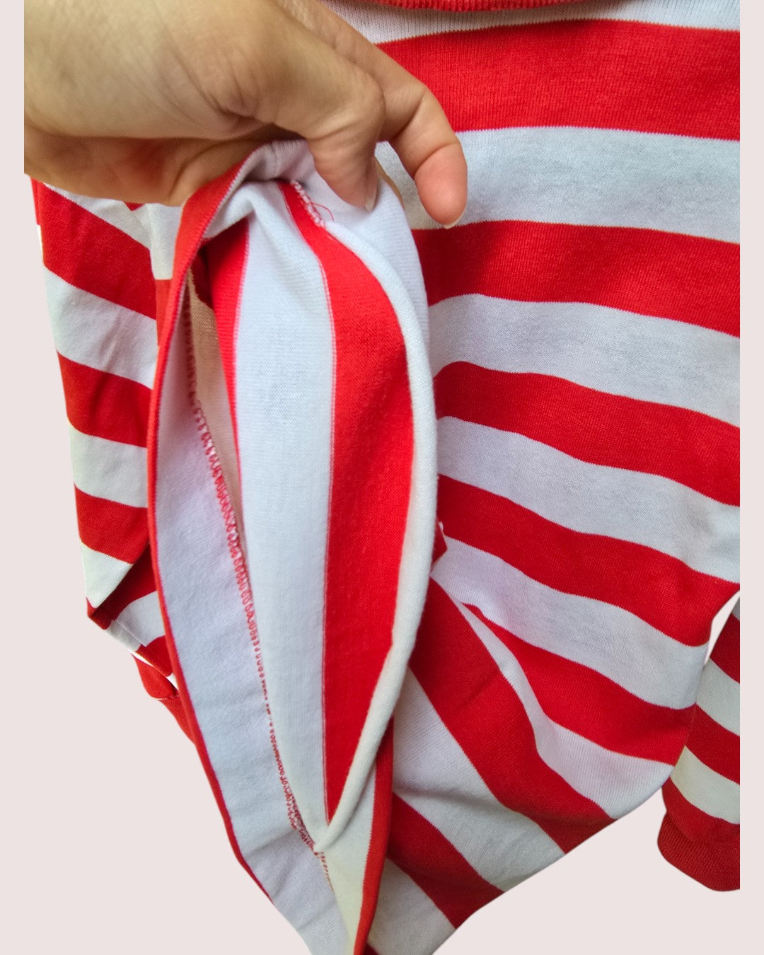 Vintage Health Tex single stitched striped long sleeve polo Tagged 8, best for 6-7Y