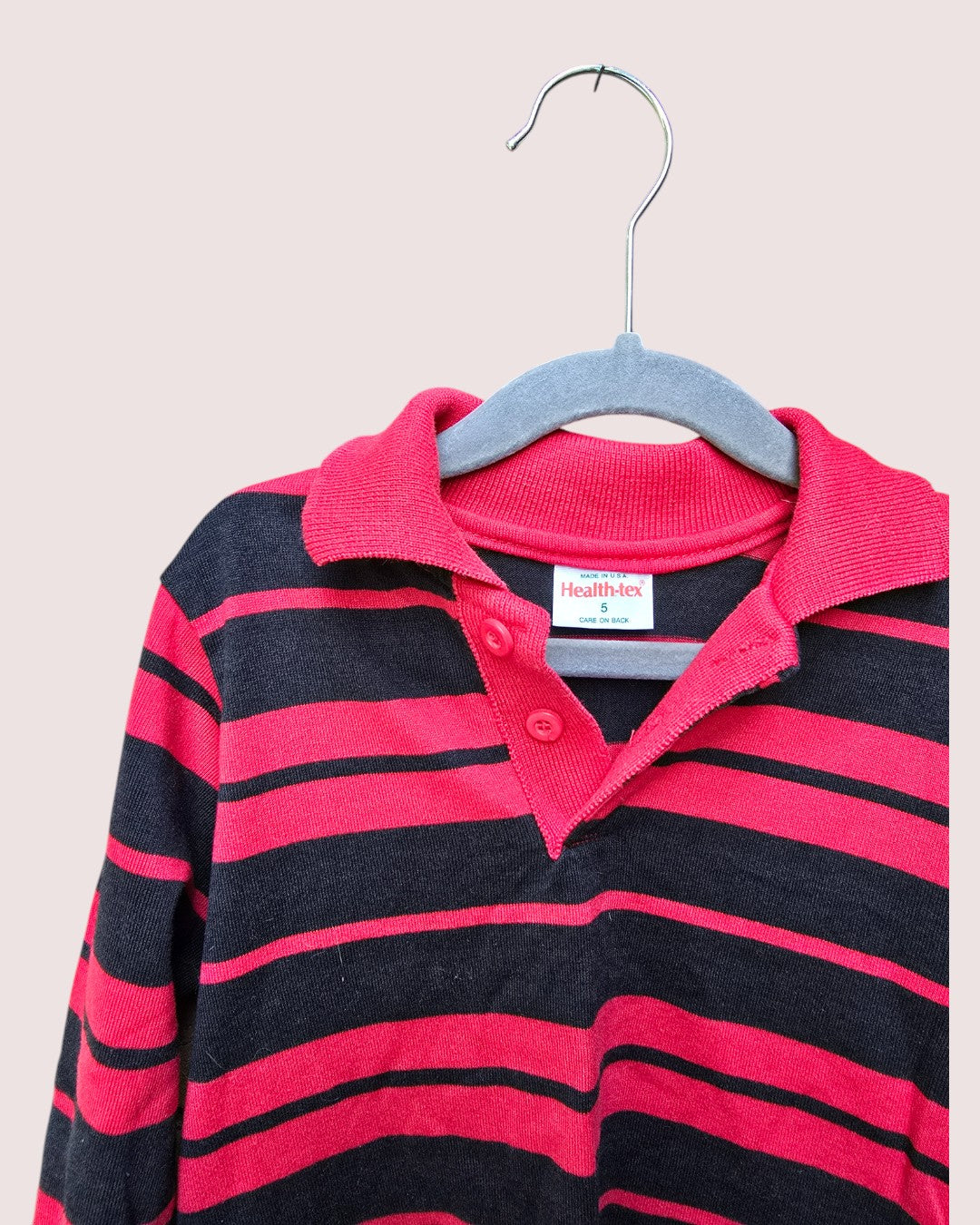 Vintage Health Tex single stitch long sleeve polo Tagged 5