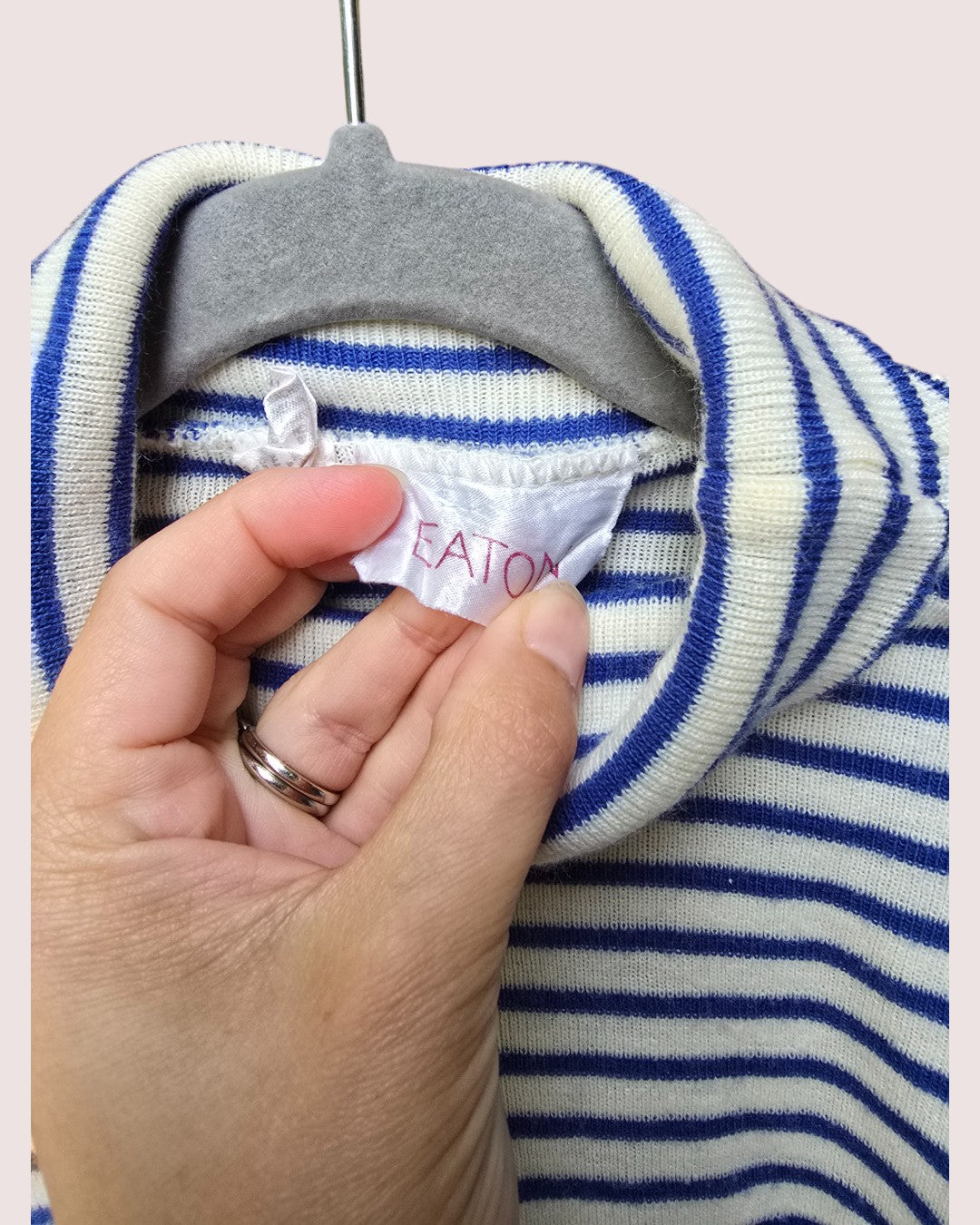 Vintage Eaton striped turtleneck Size 5-6