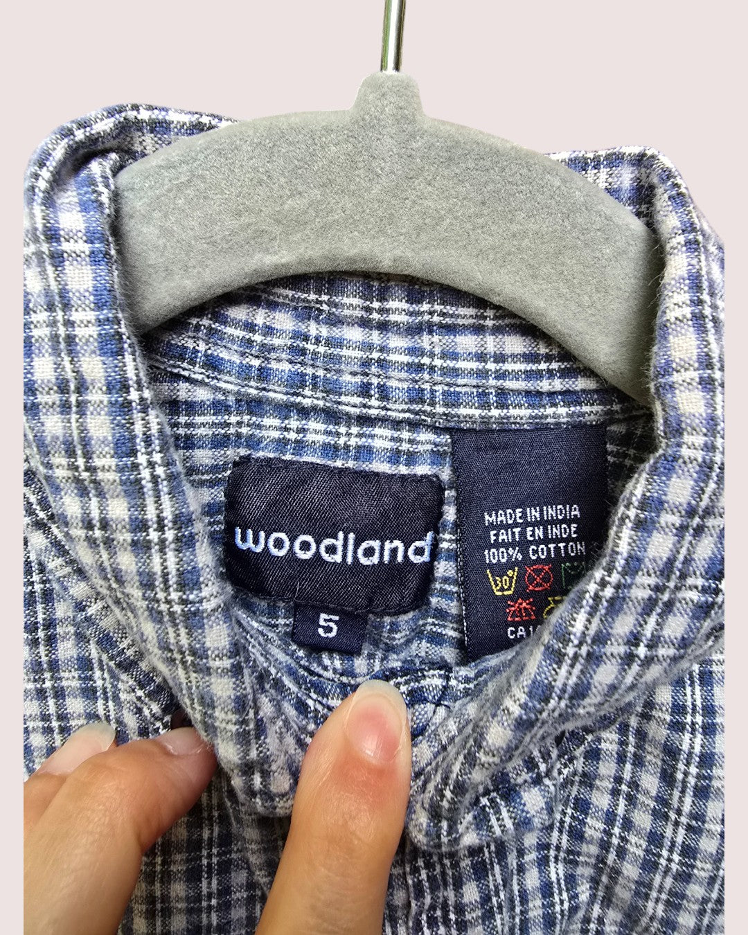 Vintage Woodland plaid flannel (lightweight) Size 5