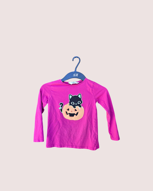 H&M black cat long sleeve 4-6y