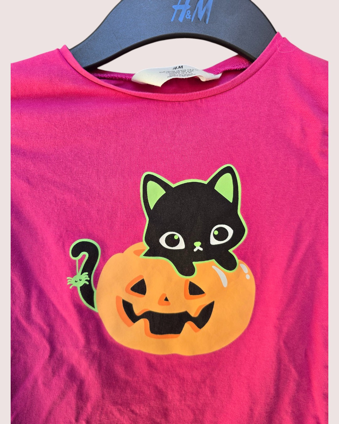 H&M black cat long sleeve 4-6y