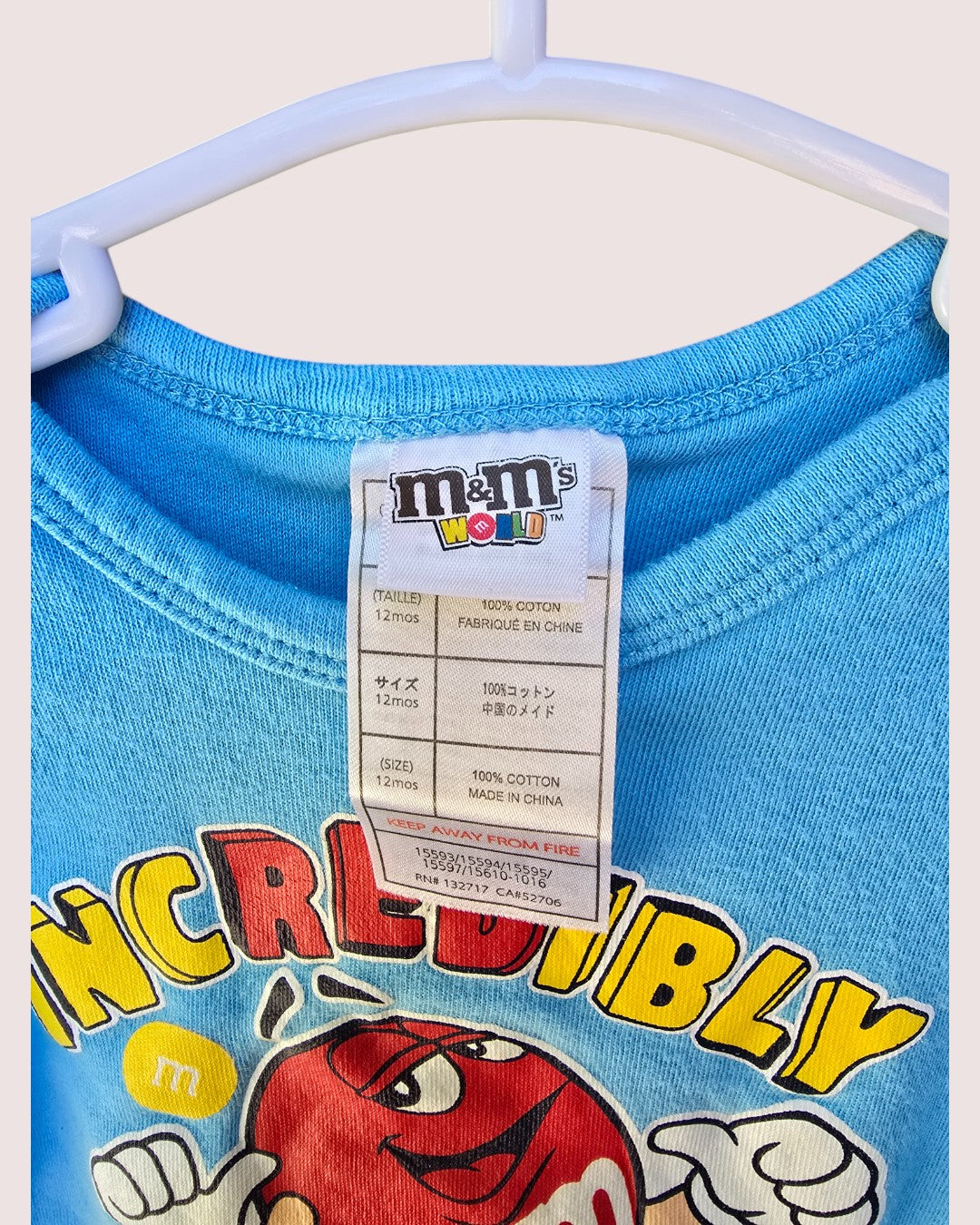 Set of Two M&M onesies Tagged 12M
