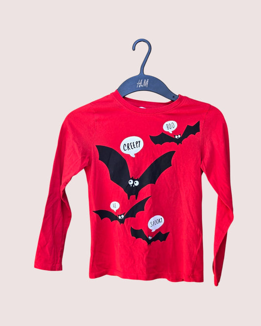 H&M spooky bat long sleeve 6-8Y