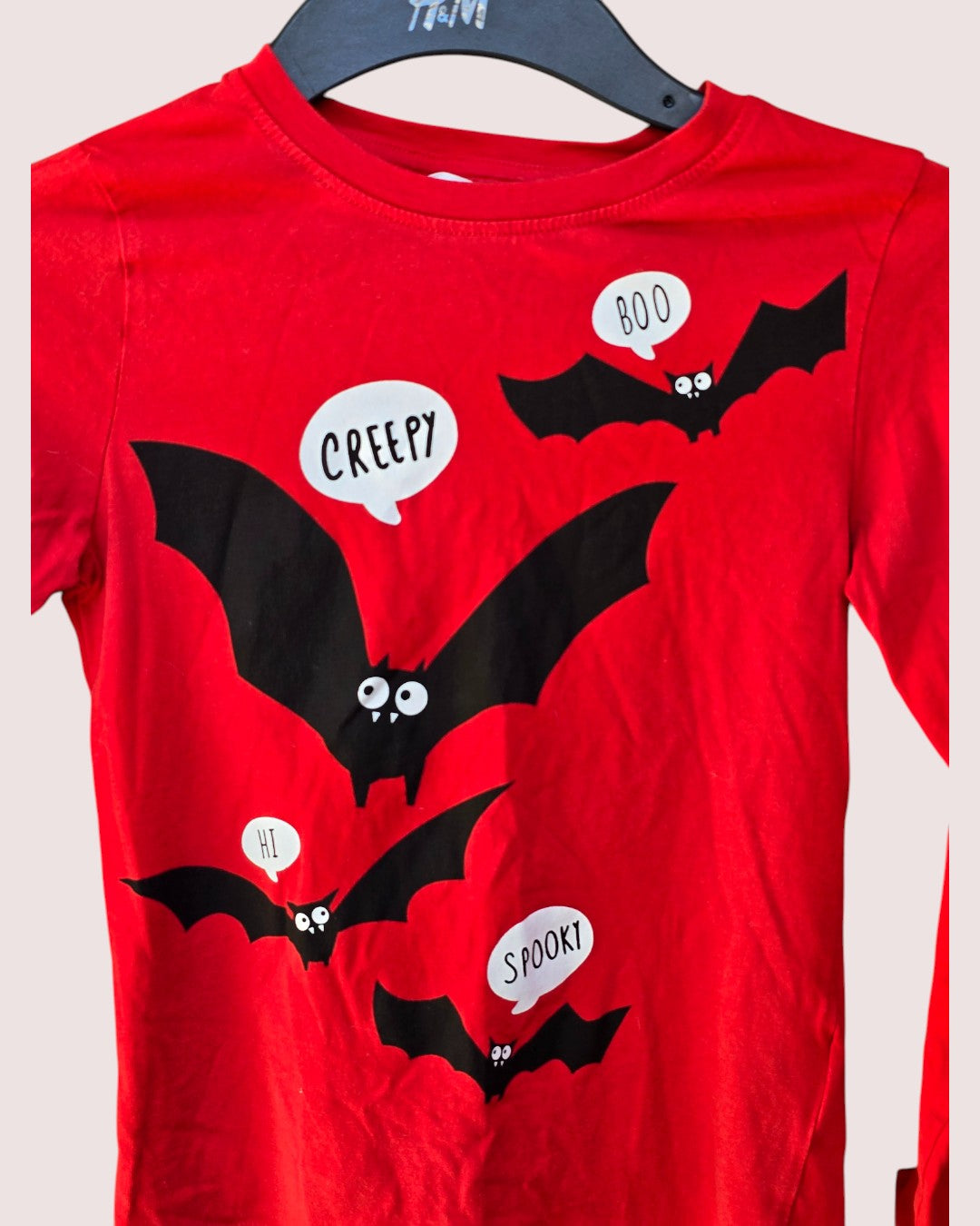 H&M spooky bat long sleeve 6-8Y