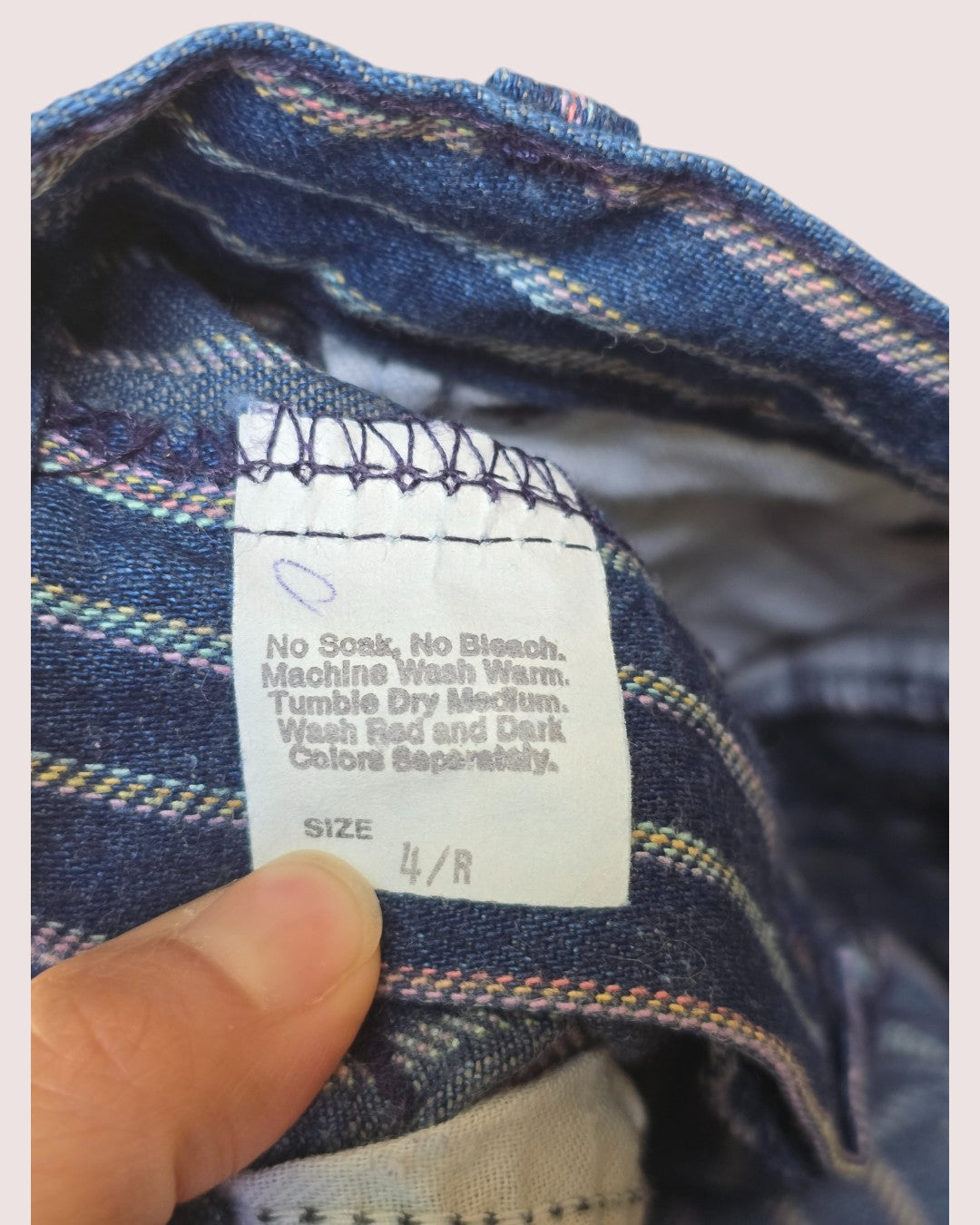 Vintage Oshkosh rainbow striped jeans Tagged 4R