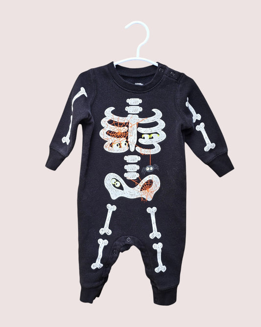 Skeleton romper 6-12m
