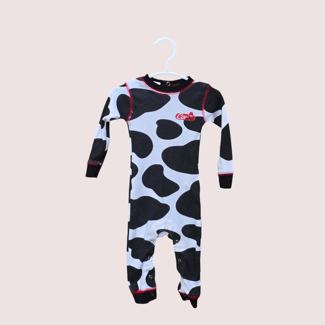 Cows onesie Tagged S, approx 6-12m