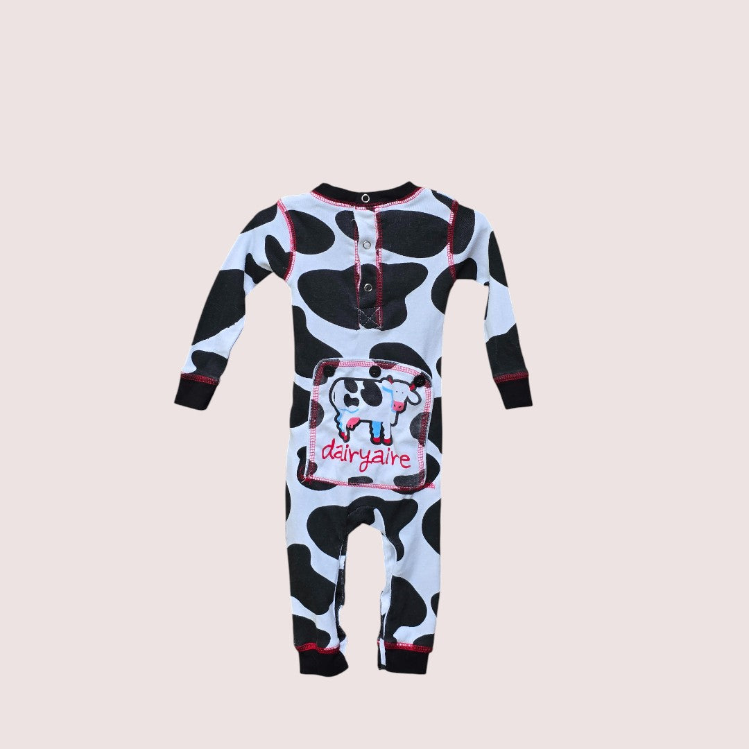 Cows onesie Tagged S, approx 6-12m