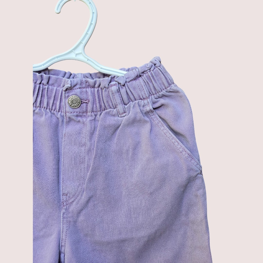 H&M lavender wide leg jeans 7-8Y