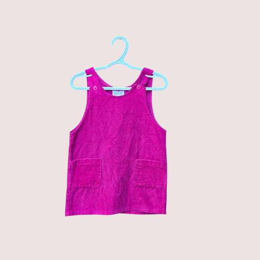 Vintage pink cord pinafore dress Tagged 3X