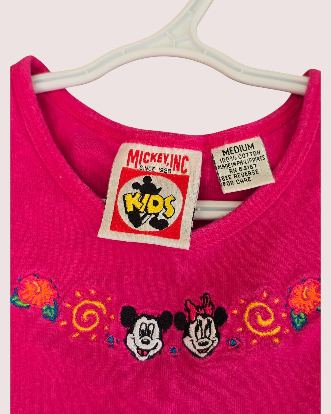 Vintage Mickey Kids tank with embroidery Tagged Youth M