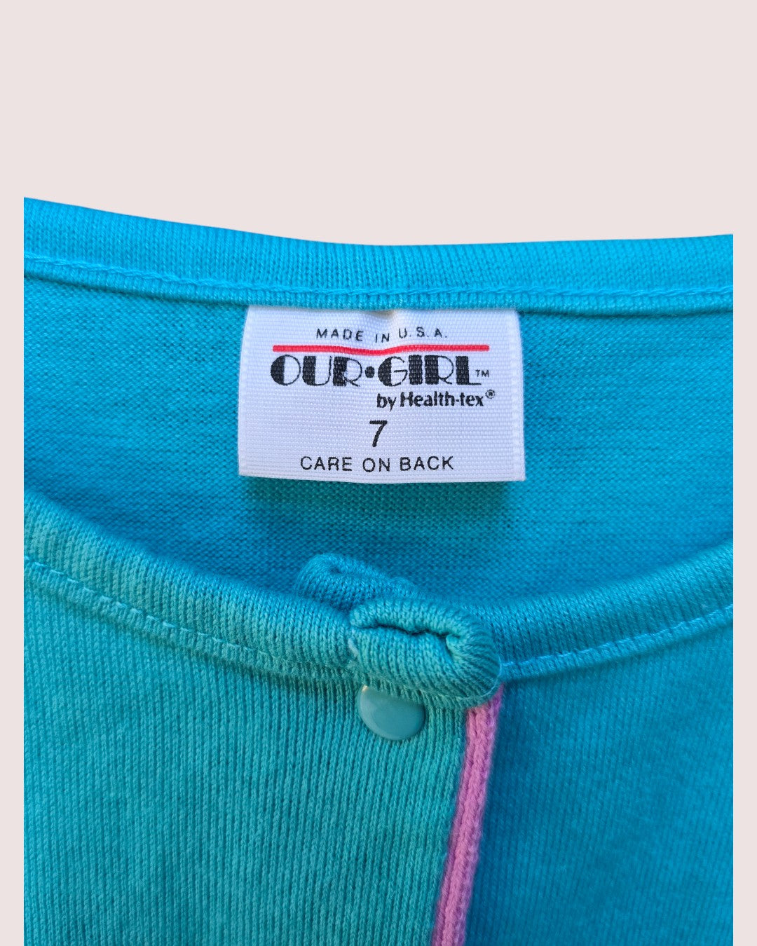 Vintage HealthTex single stitch colourblock tee Tagged 7