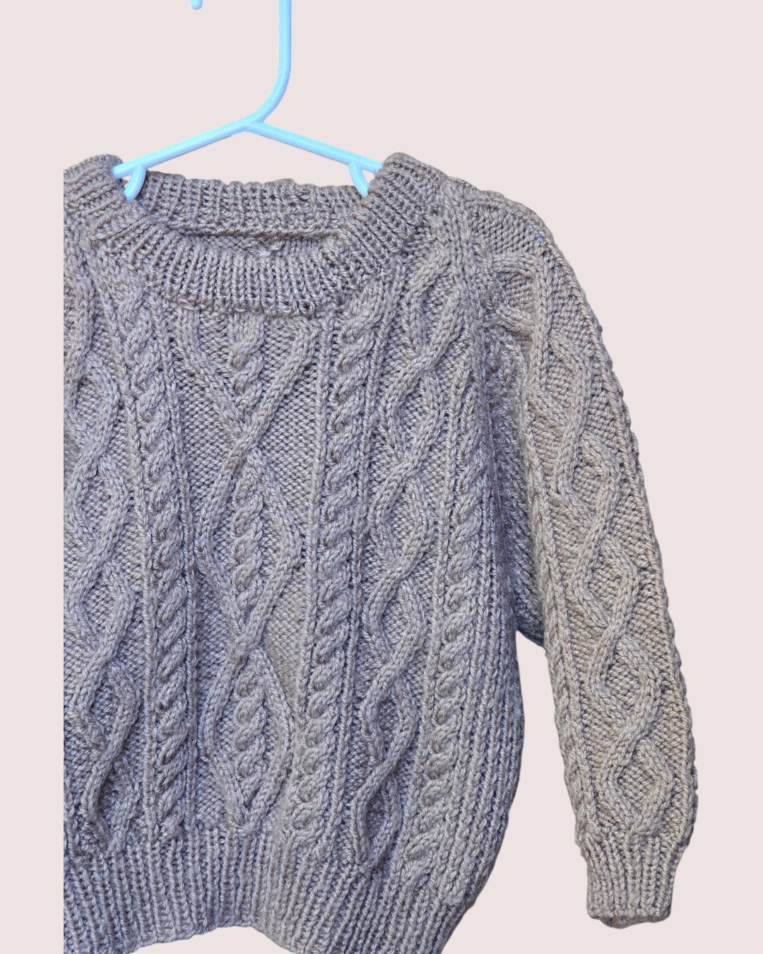 Handknit wool sweater 3-5T