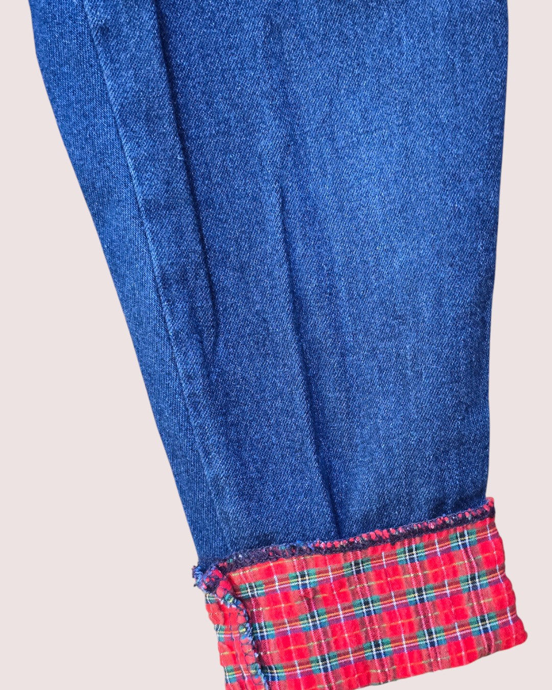 Vintage Oshkosh jeans with red plaid detailing Size 4S