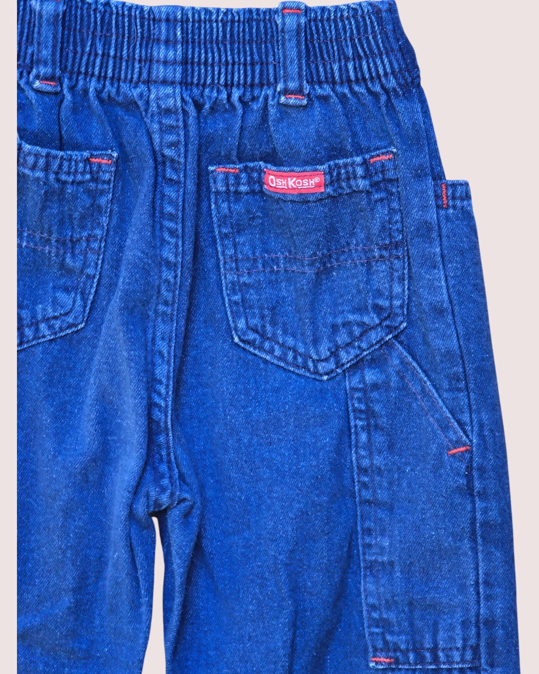 Vintage Oshkosh jeans with red plaid detailing Size 4S