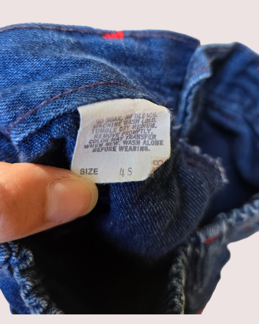 Vintage Oshkosh jeans with red plaid detailing Size 4S