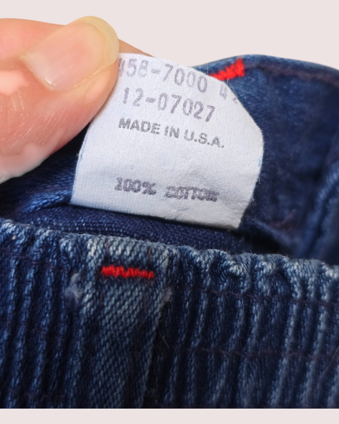 Vintage Oshkosh jeans with red plaid detailing Size 4S