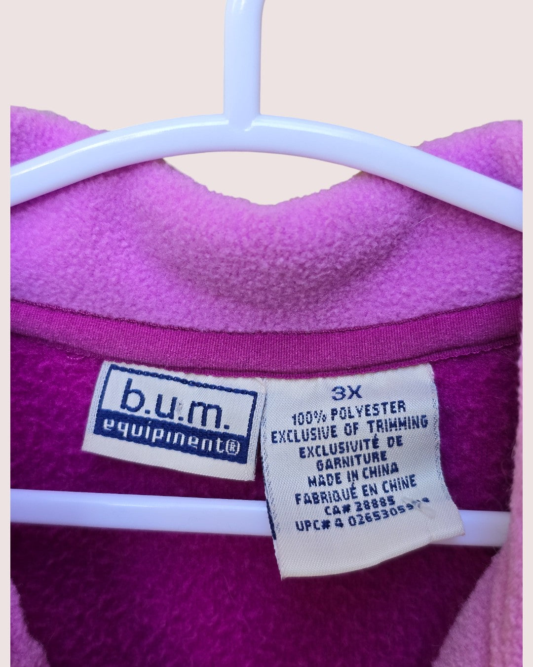 Vintage BUM Equipment 1/4 zip fleece with embroidered penguins Tagged 3x