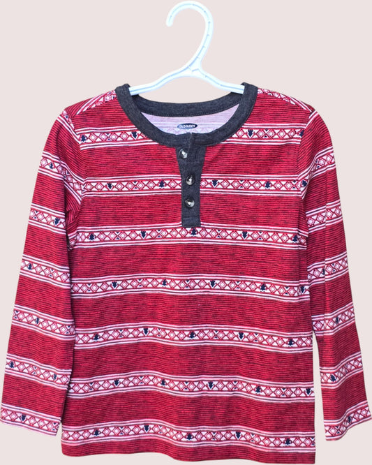 Old Navy striped henley 5T NWOT