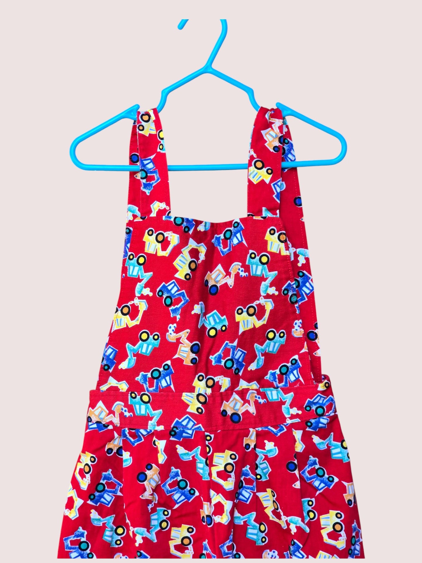 Handmade construction vehicles overalls/suspender pants Fit approx 5-7Y