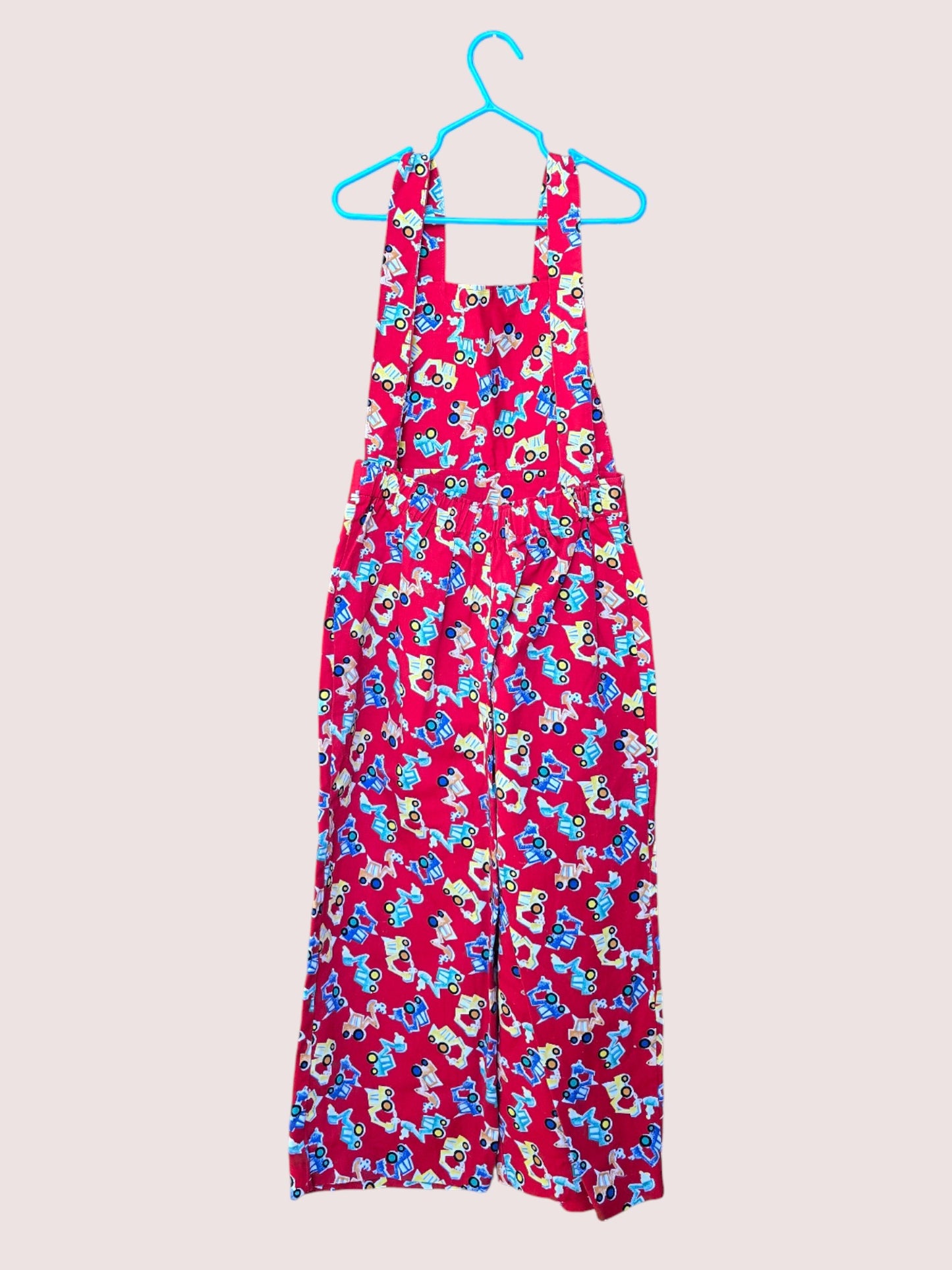 Handmade construction vehicles overalls/suspender pants Fit approx 5-7Y