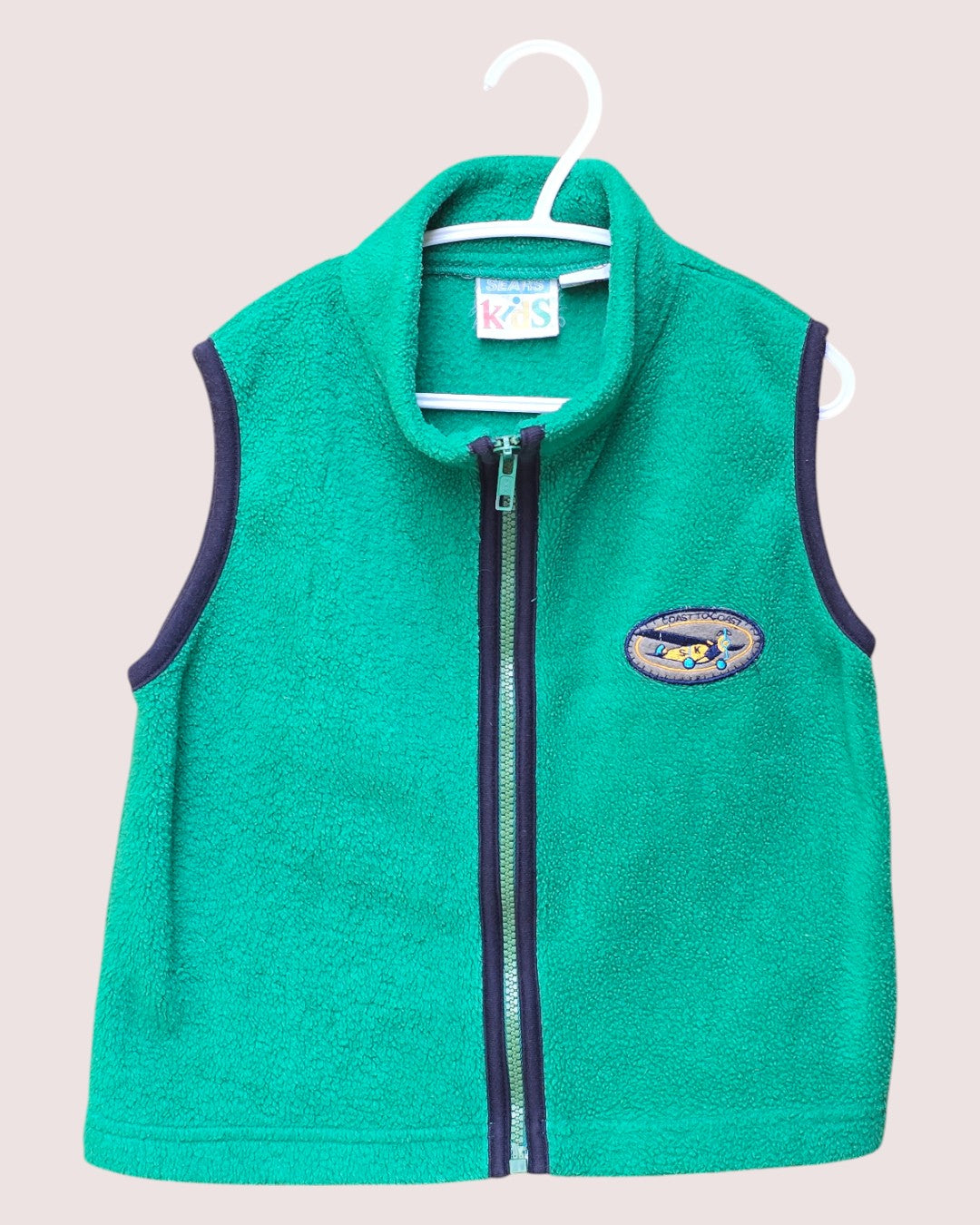 Vintage Sears "Coast to Coast" fleece vest fits 4-5y