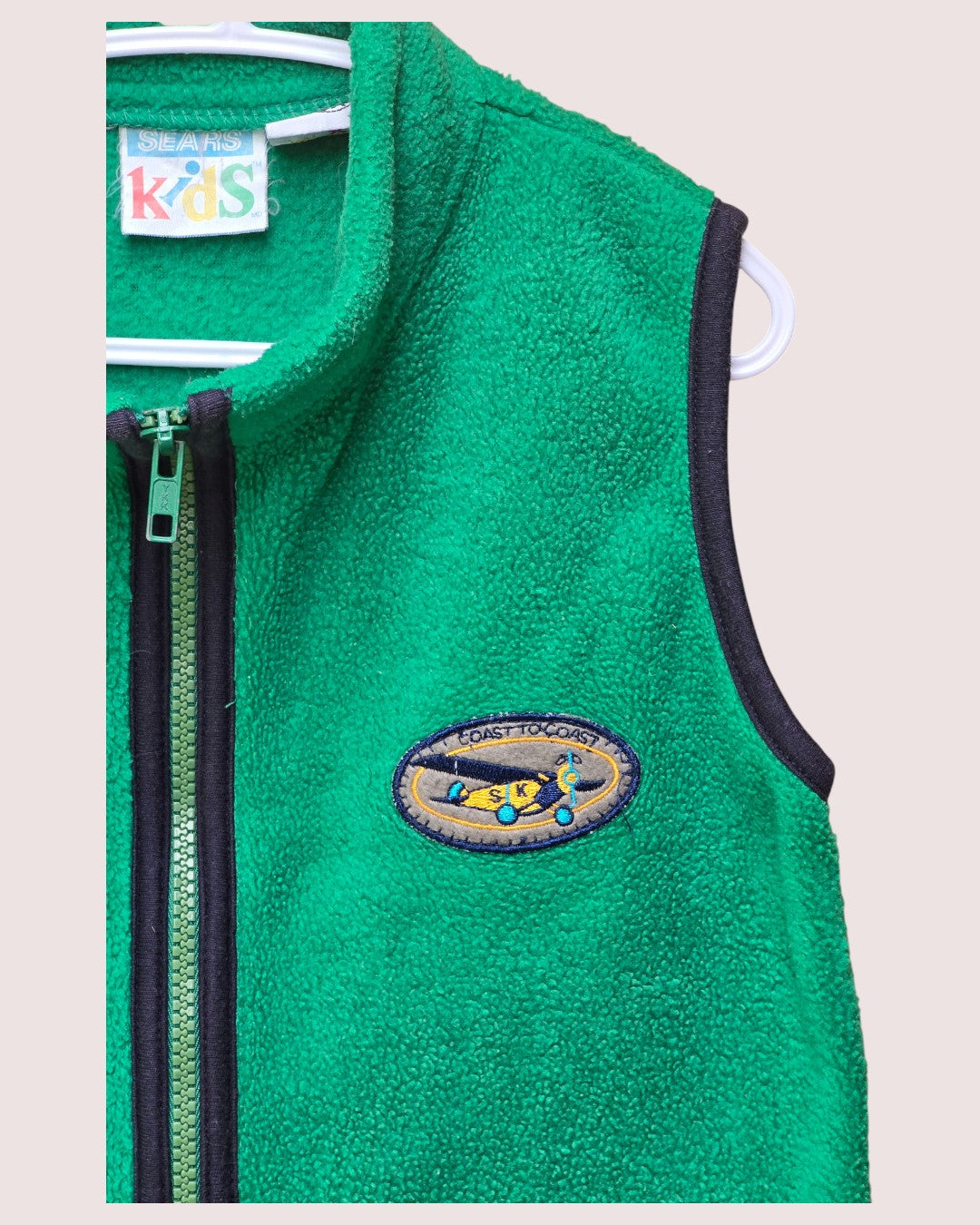 Vintage Sears "Coast to Coast" fleece vest fits 4-5y