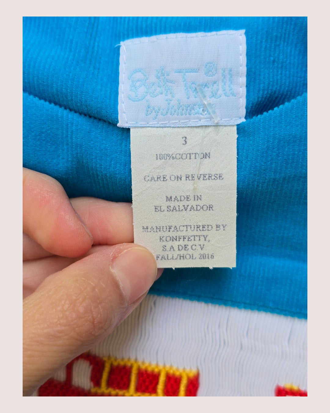 Handmade smocked fire truck overalls Tagged 3