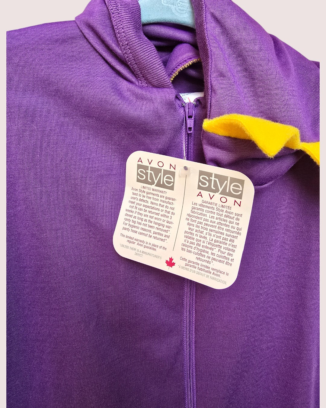 Vintage Avon romper with 3D spines and hood Tagged 3